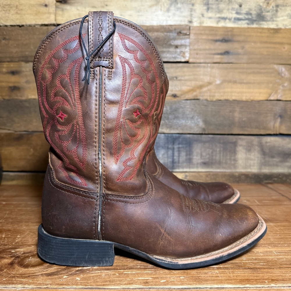 ARIAT BOYS' QUICKDRAW WESTERN BOOTS - SQUARE TOE size 2.5 - Picture 2 of 10